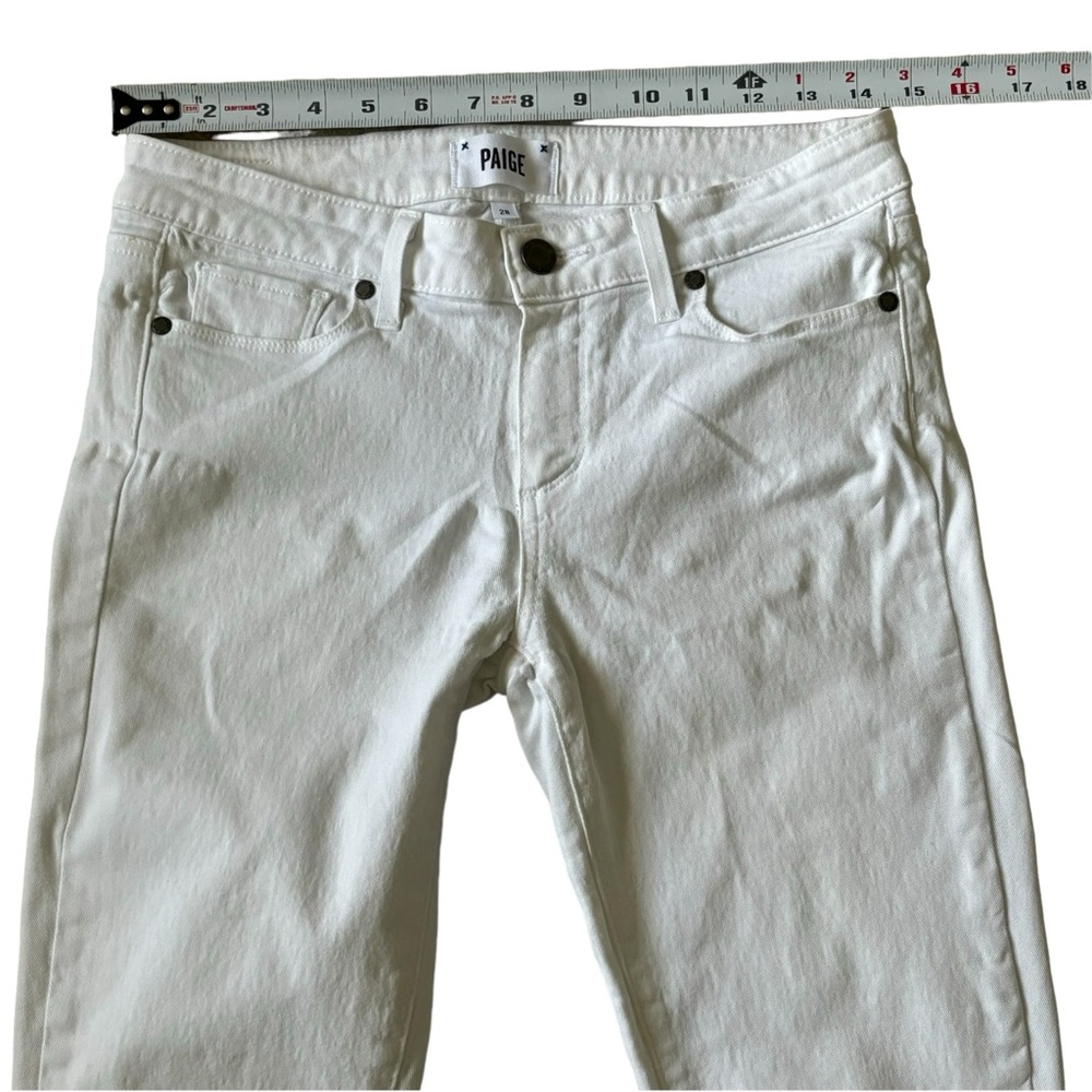 EUC PAIGE Verdugo Ankle Skinny Style DNM656 Optic White Size 6 - Picture 4 of 14